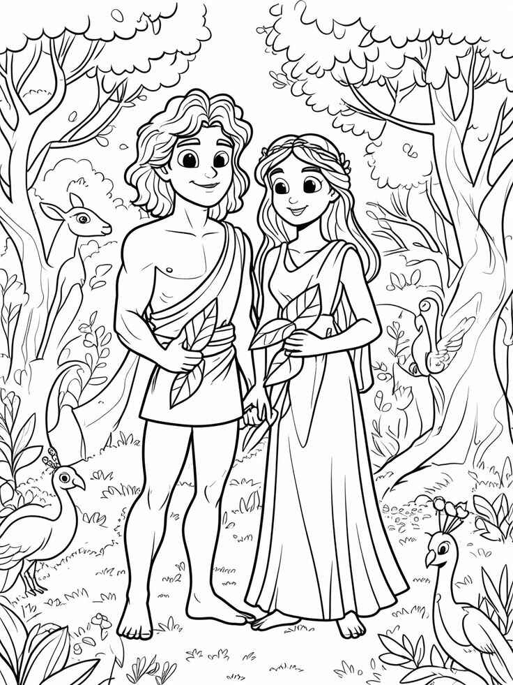 Adam und Eva Ausmalbilder 105