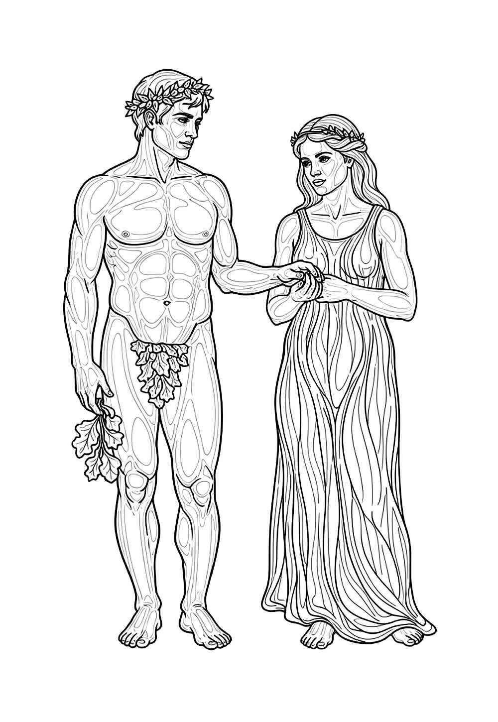 Adam und Eva Ausmalbilder 275