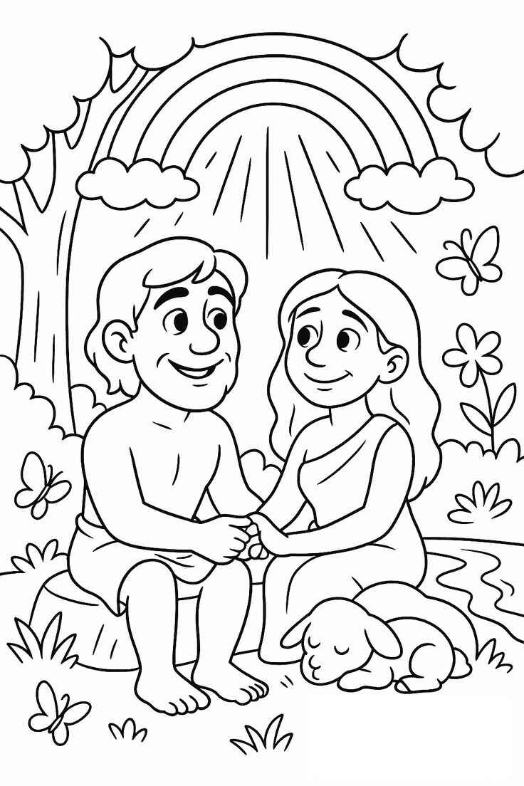 Adam und Eva Ausmalbilder 484