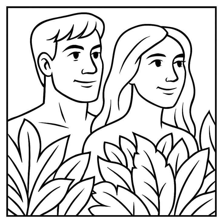 Adam und Eva Ausmalbilder 702