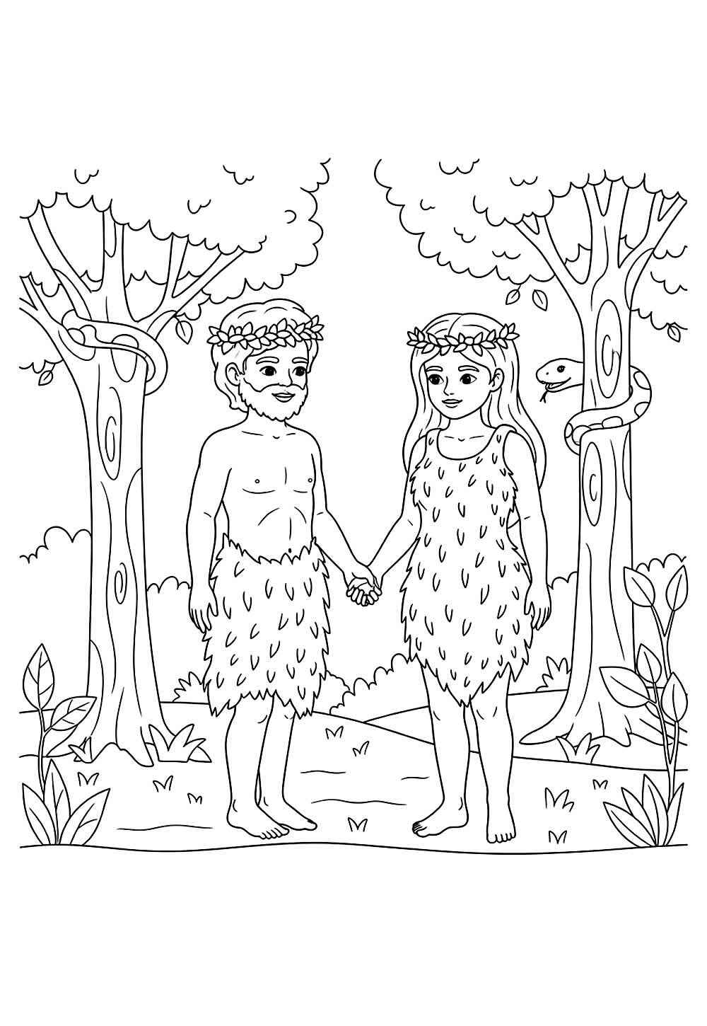 Adam und Eva Ausmalbilder 841