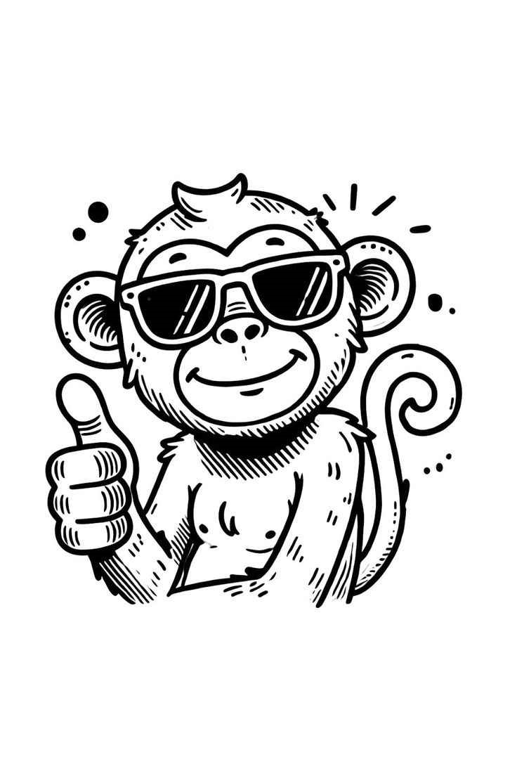 Affen Ausmalbilder 330