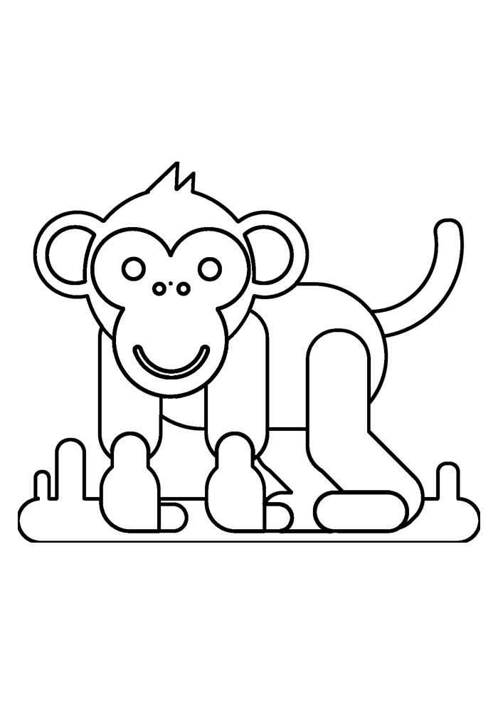 Affen Ausmalbilder 713