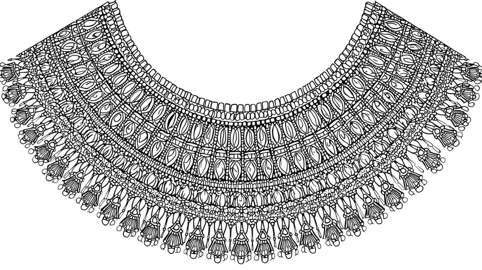 Afrikanische Halskette Ausmalbilder 004
