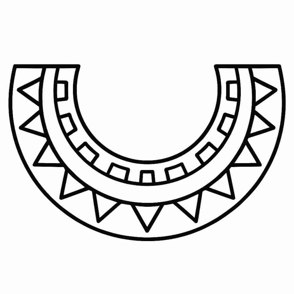 Afrikanische Halskette Ausmalbilder 132