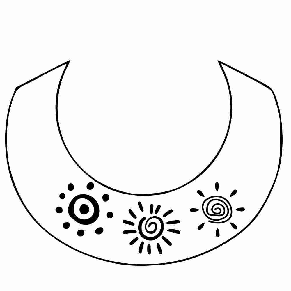 Afrikanische Halskette Ausmalbilder 150