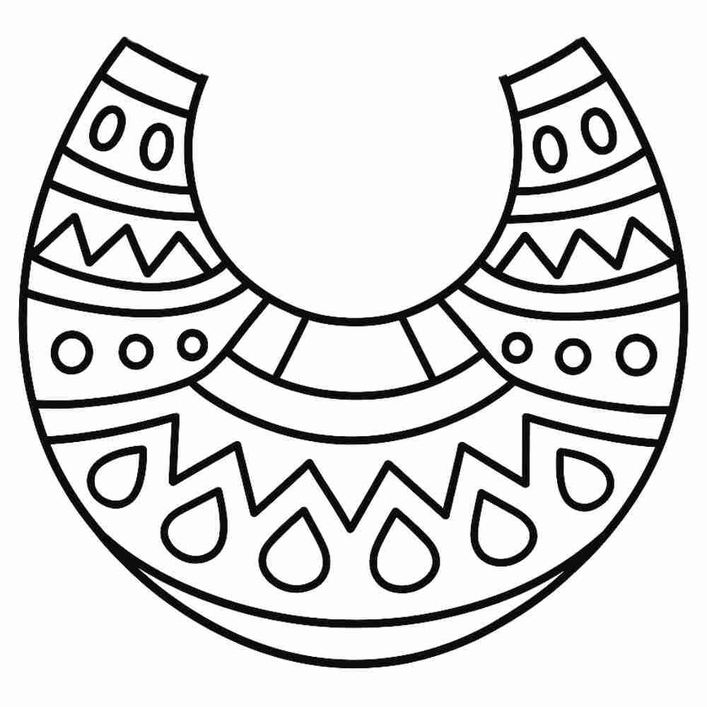 Afrikanische Halskette Ausmalbilder 296