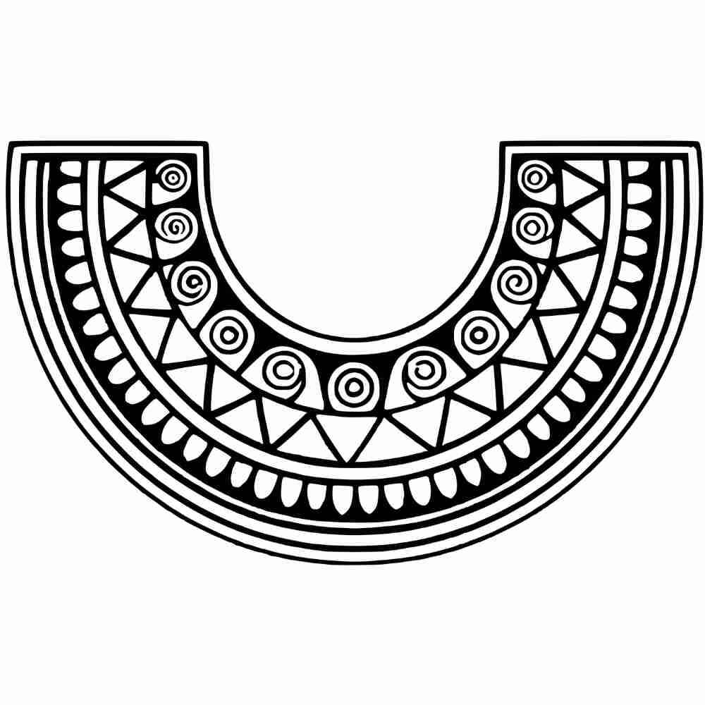 Afrikanische Halskette Ausmalbilder 358