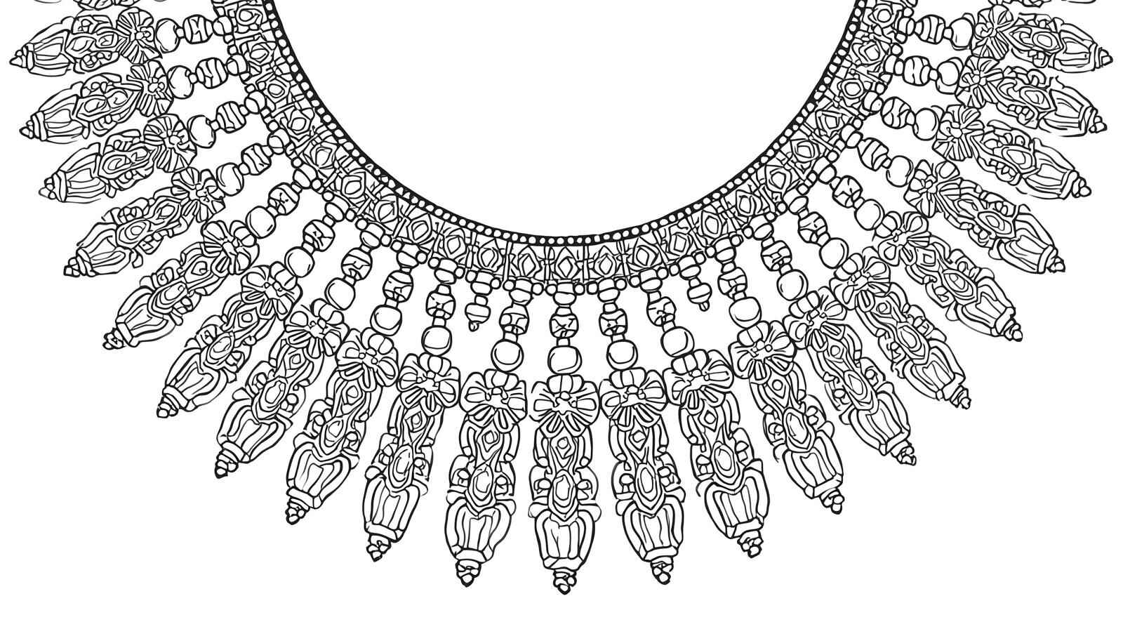 Afrikanische Halskette Ausmalbilder 543