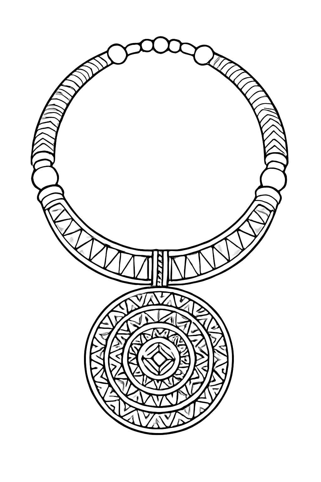 Afrikanische Halskette Ausmalbilder 877