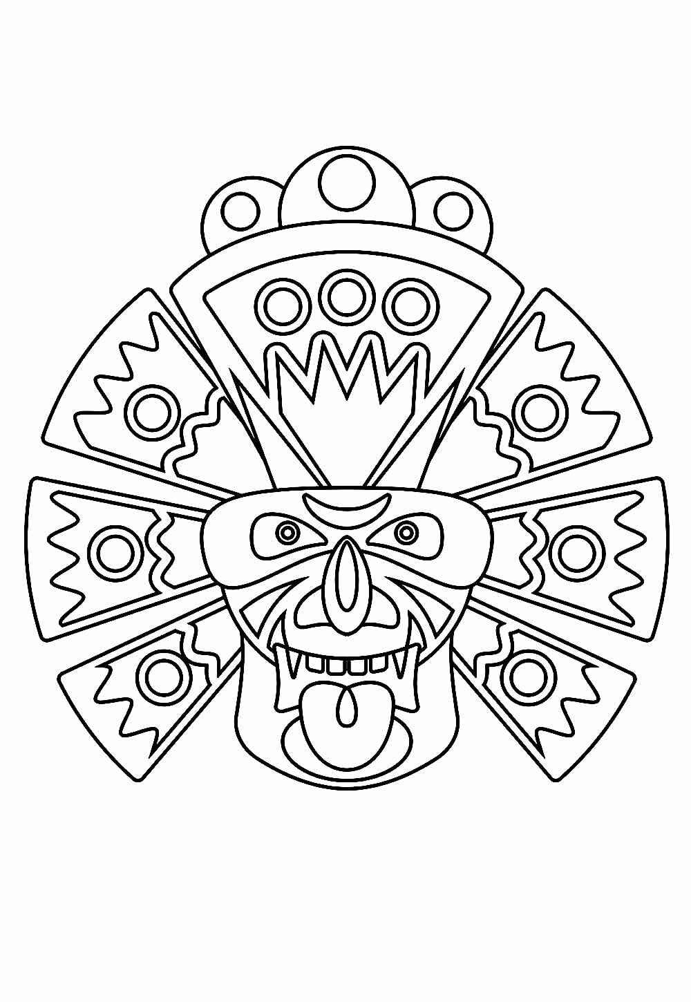 Afrikanische Masken Ausmalbilder 131