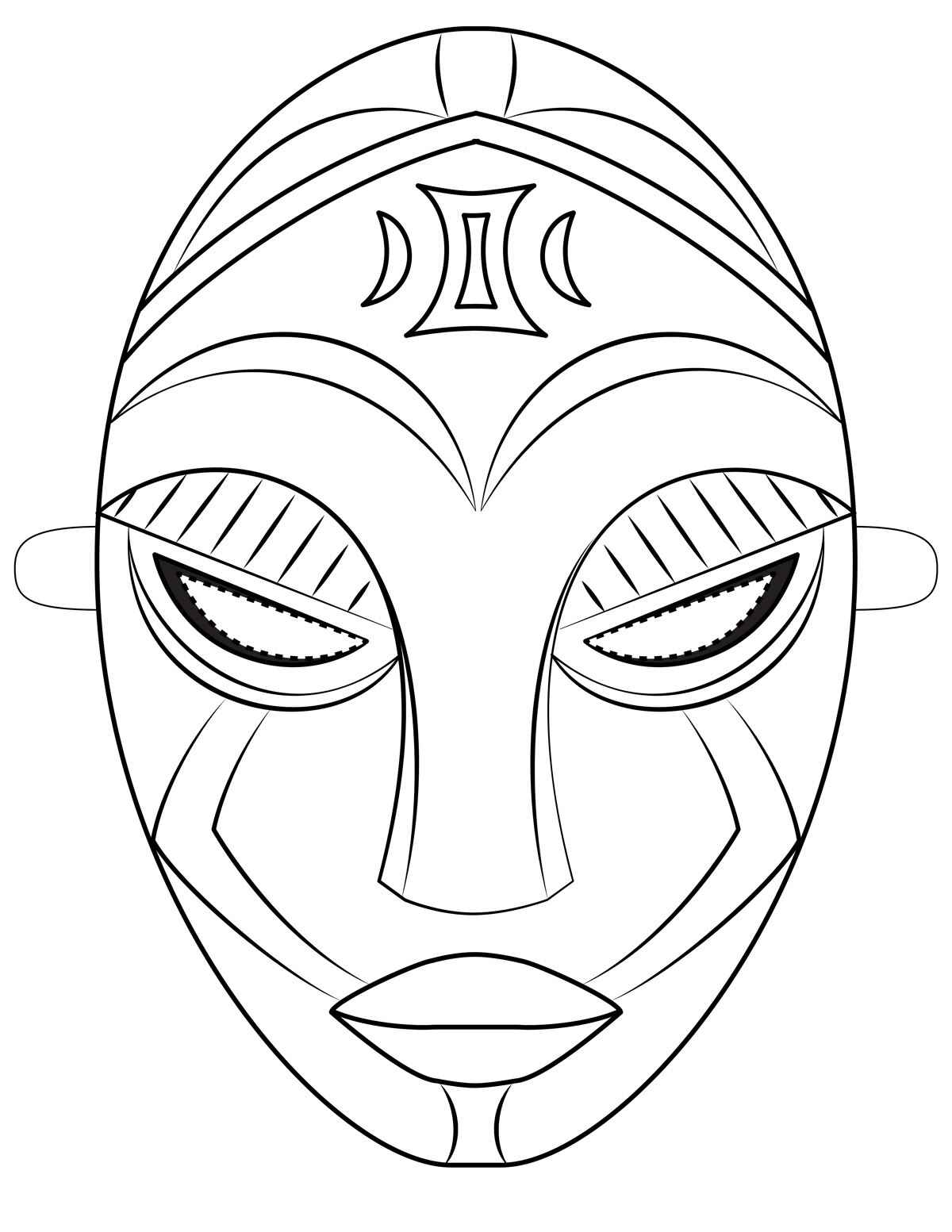 Afrikanische Masken Ausmalbilder 199