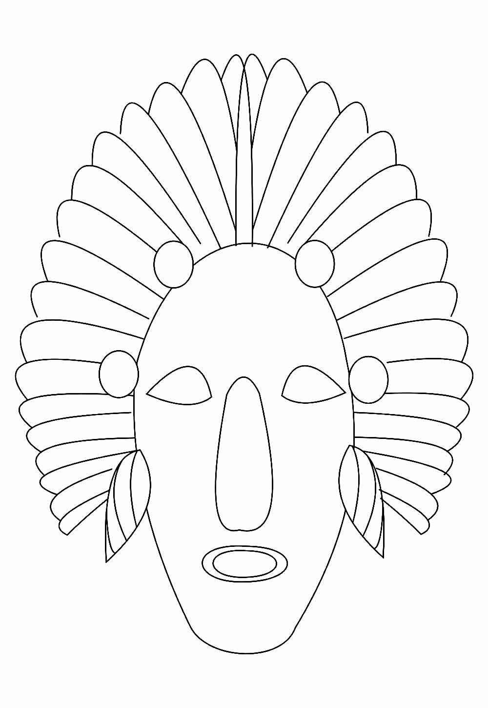 Afrikanische Masken Ausmalbilder 225