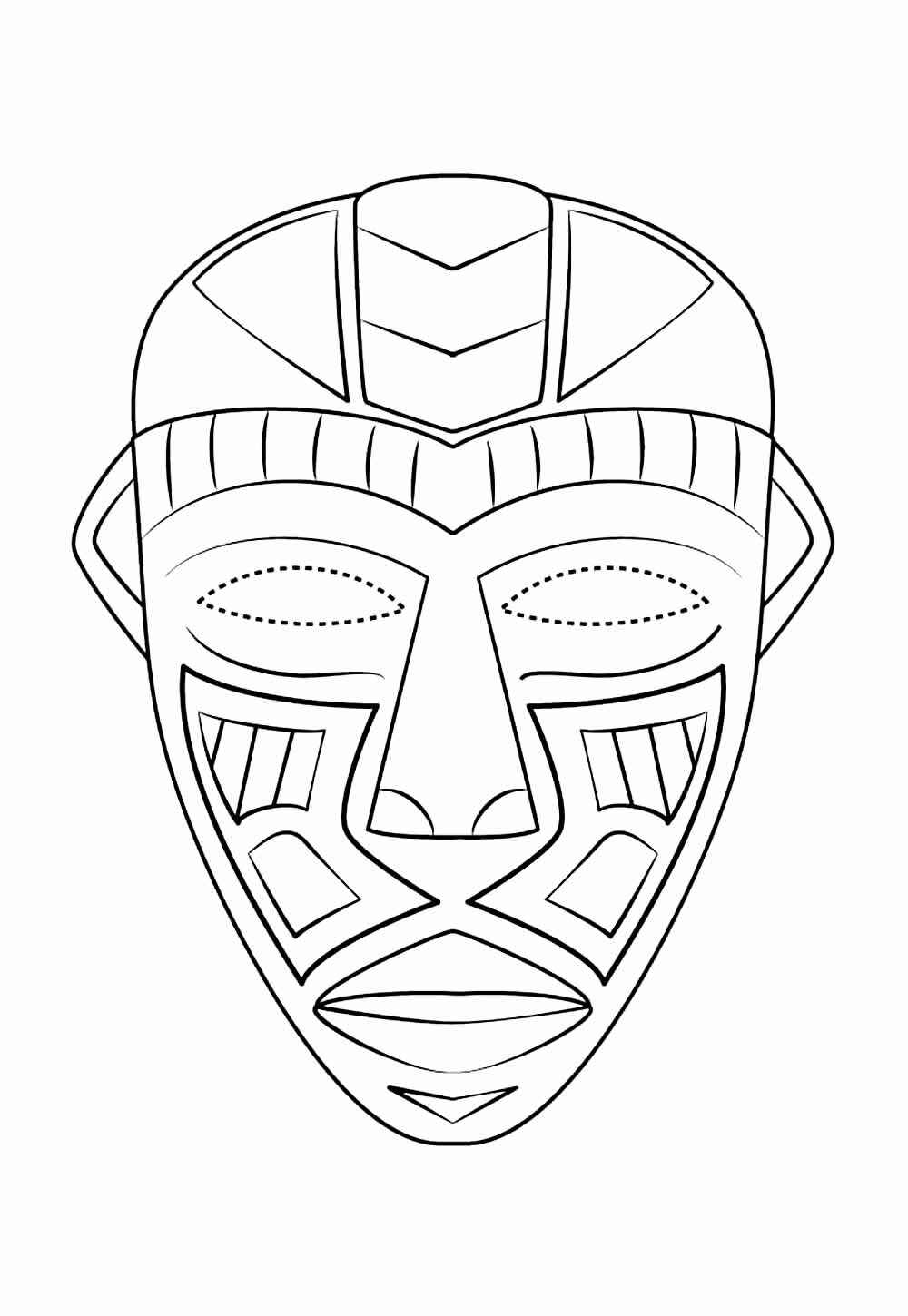 Afrikanische Masken Ausmalbilder 255