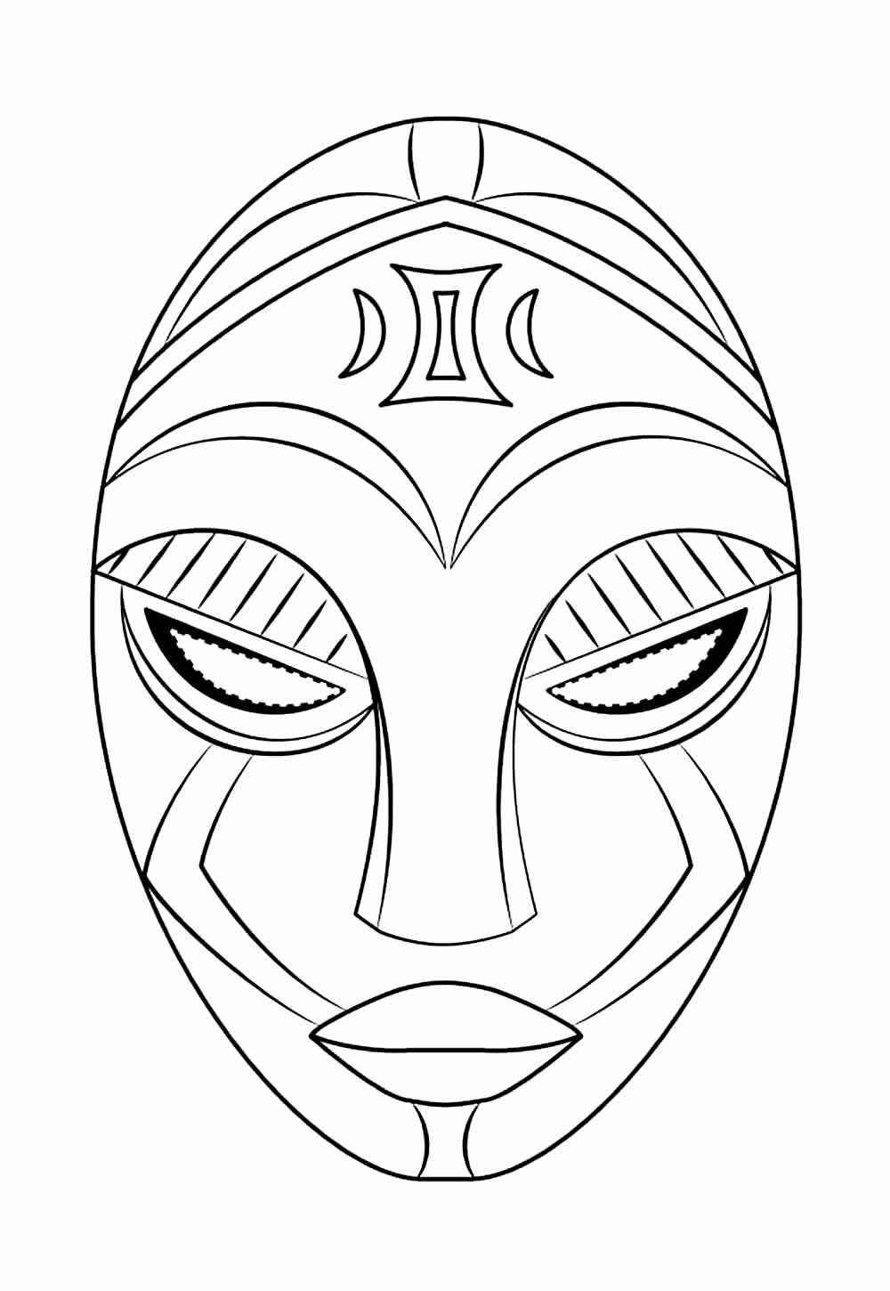 Afrikanische Masken Ausmalbilder 548