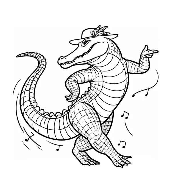 Alligator Ausmalbilder 020