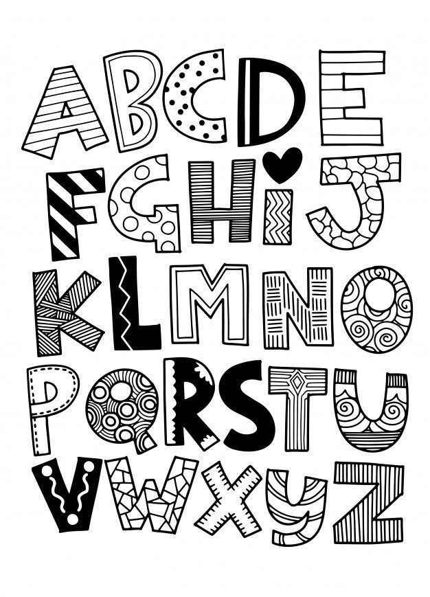 Alphabet Buchstaben Ausmalbilder 364