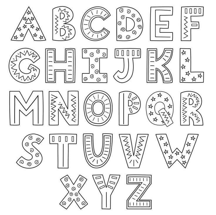 Alphabet Buchstaben Ausmalbilder 555