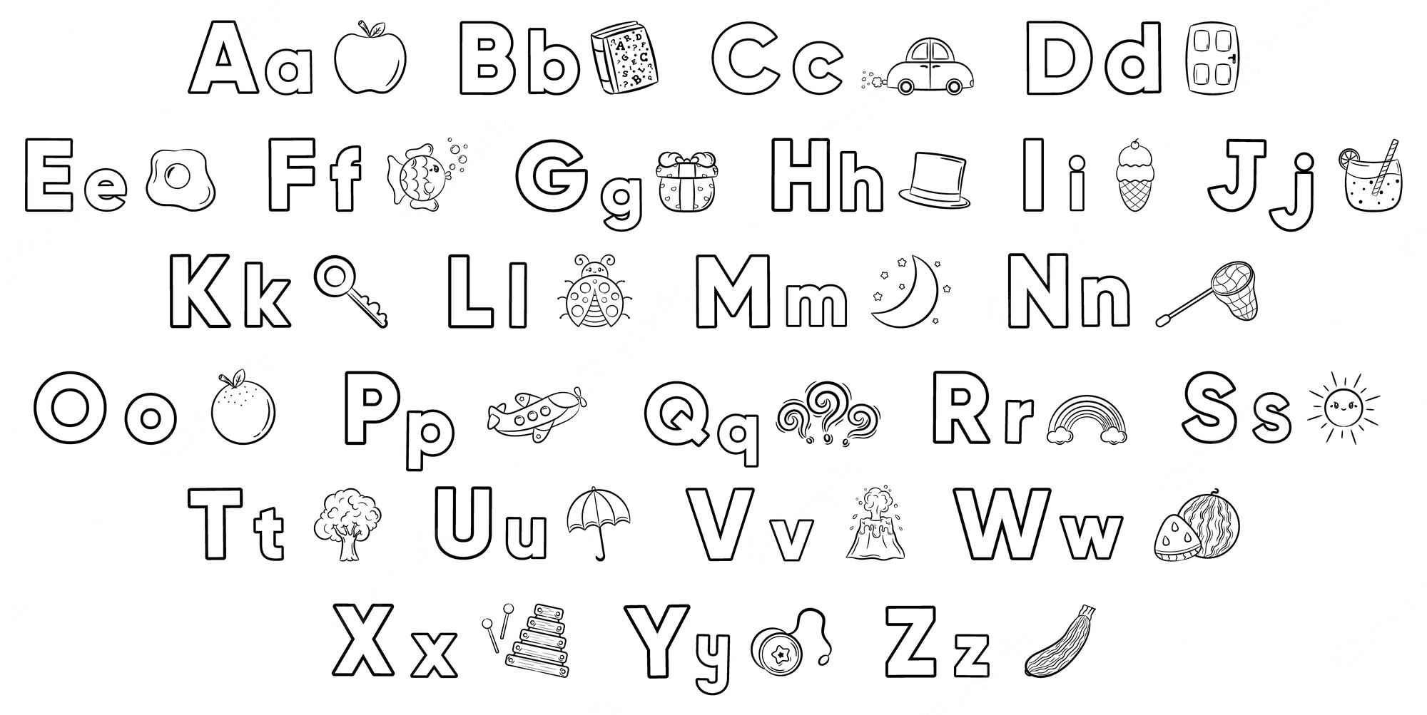 Alphabet Buchstaben Ausmalbilder 962