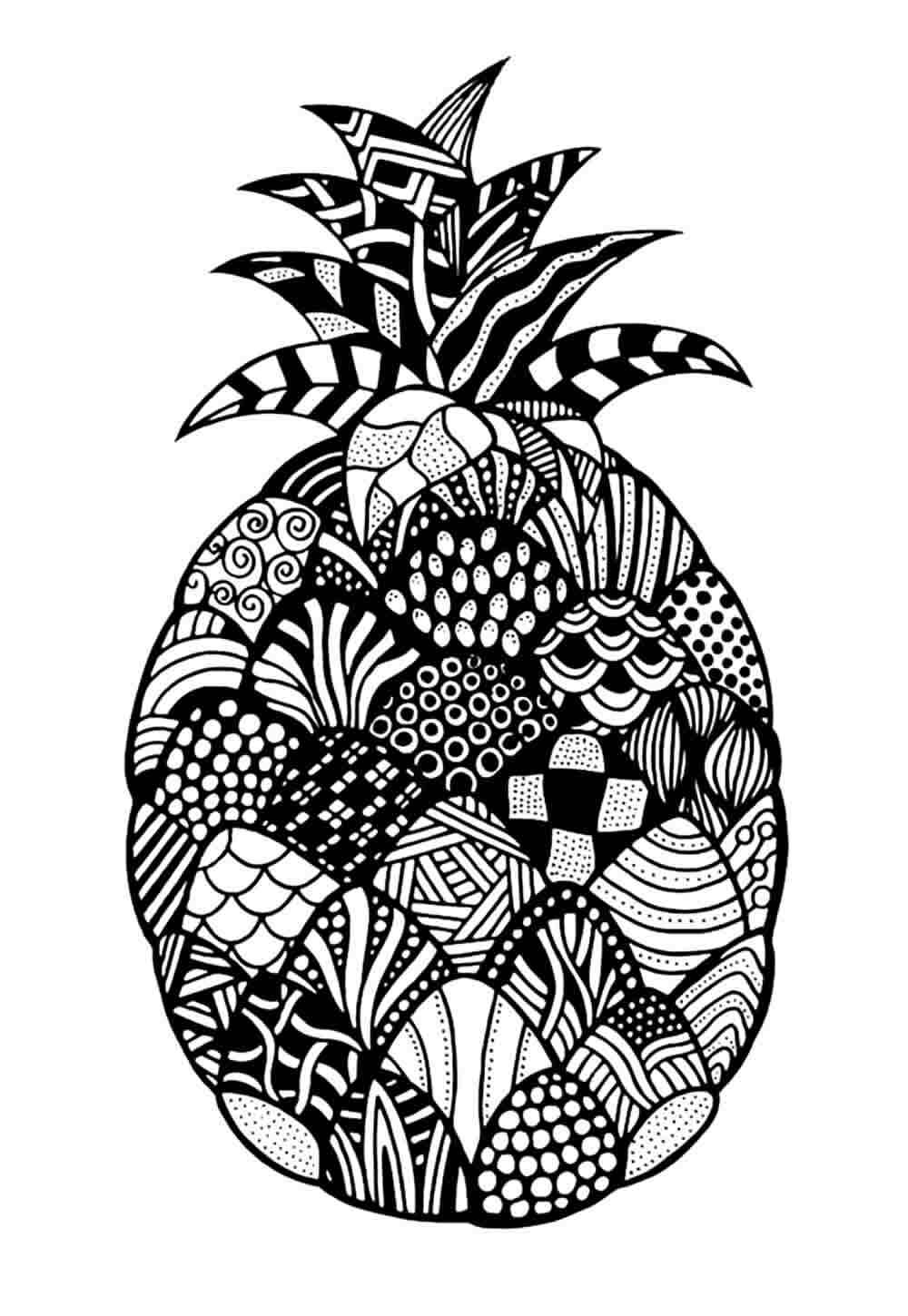 Ananas Ausmalbilder 122