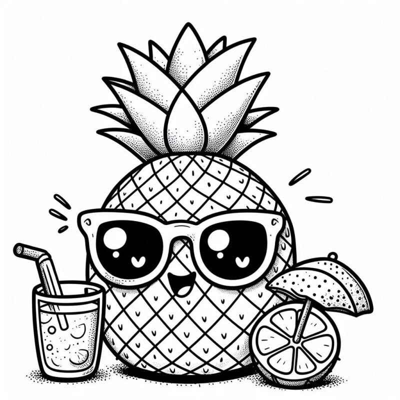 Ananas Ausmalbilder 584