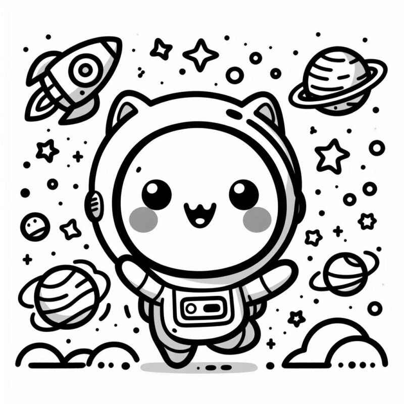 Astronaut Ausmalbilder 710