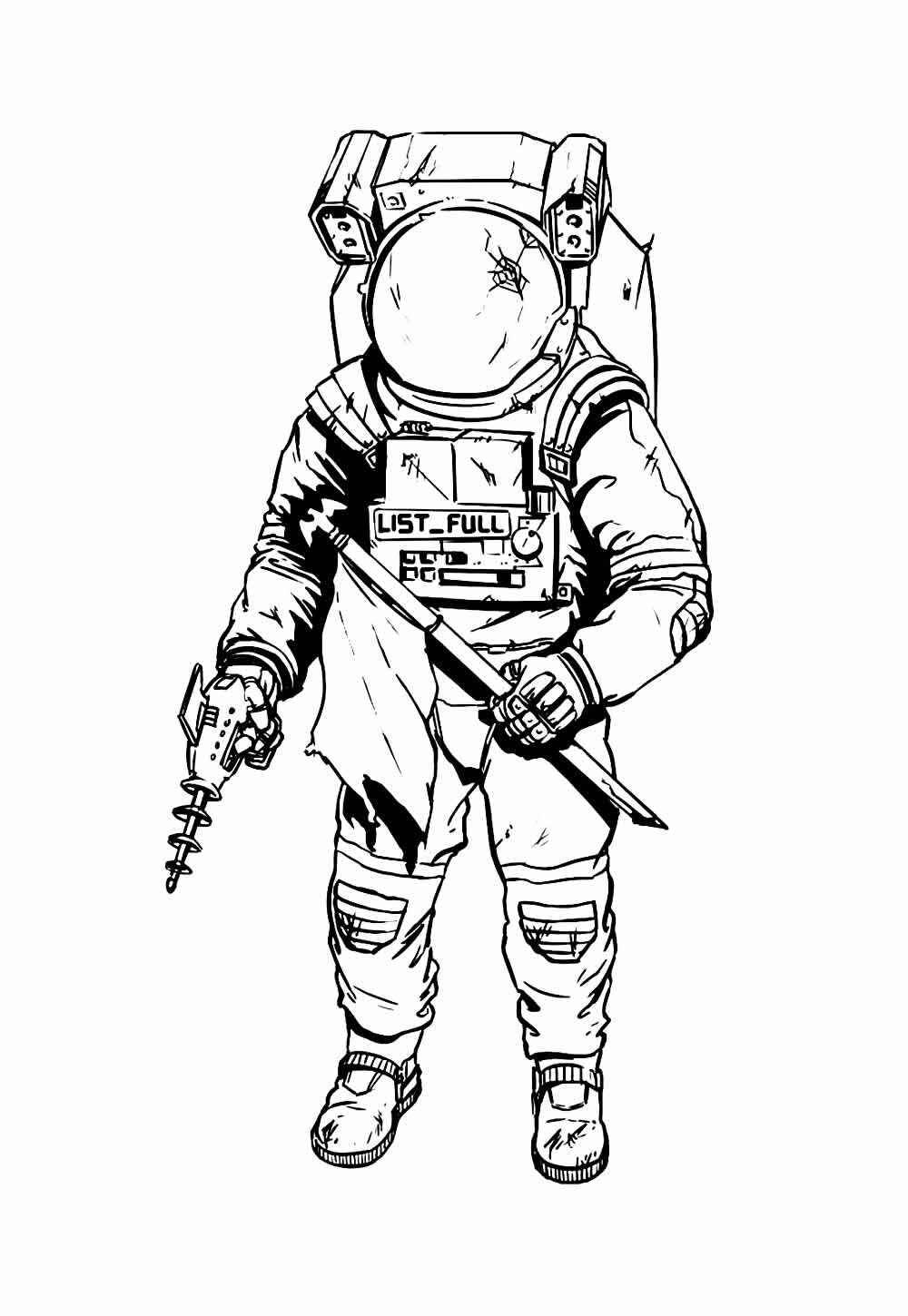 Astronaut Ausmalbilder 990
