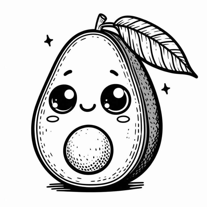 Avocado Ausmalbilder 183