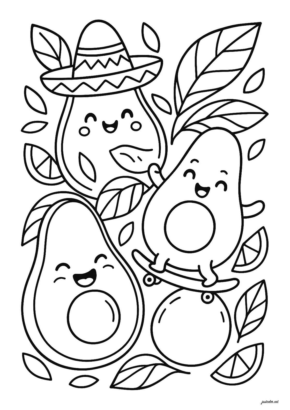 Avocado Ausmalbilder 263