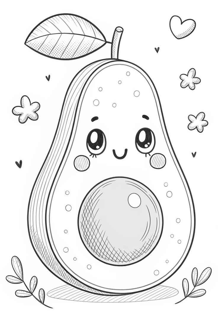 Avocado Ausmalbilder 775