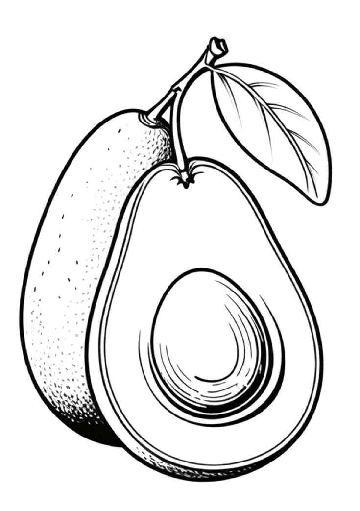 Avocado Ausmalbilder 891