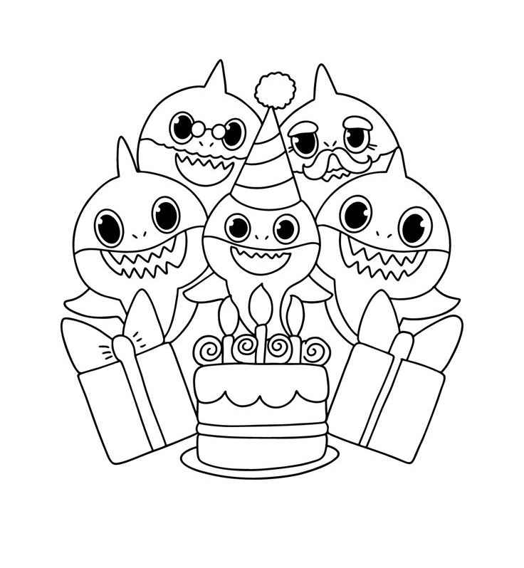 Baby Shark Ausmalbilder 876