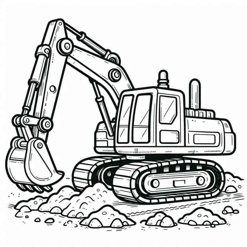 Bagger Ausmalbilder 028