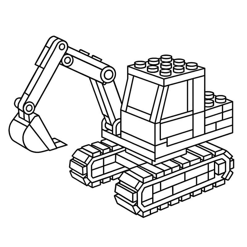 Bagger Ausmalbilder 360