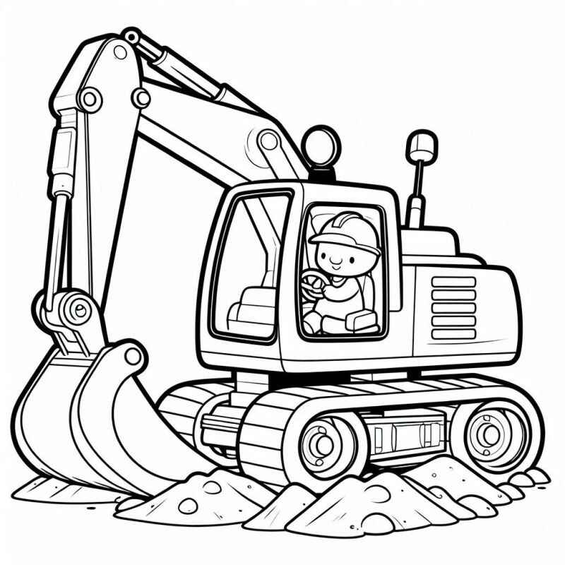 Bagger Ausmalbilder 490