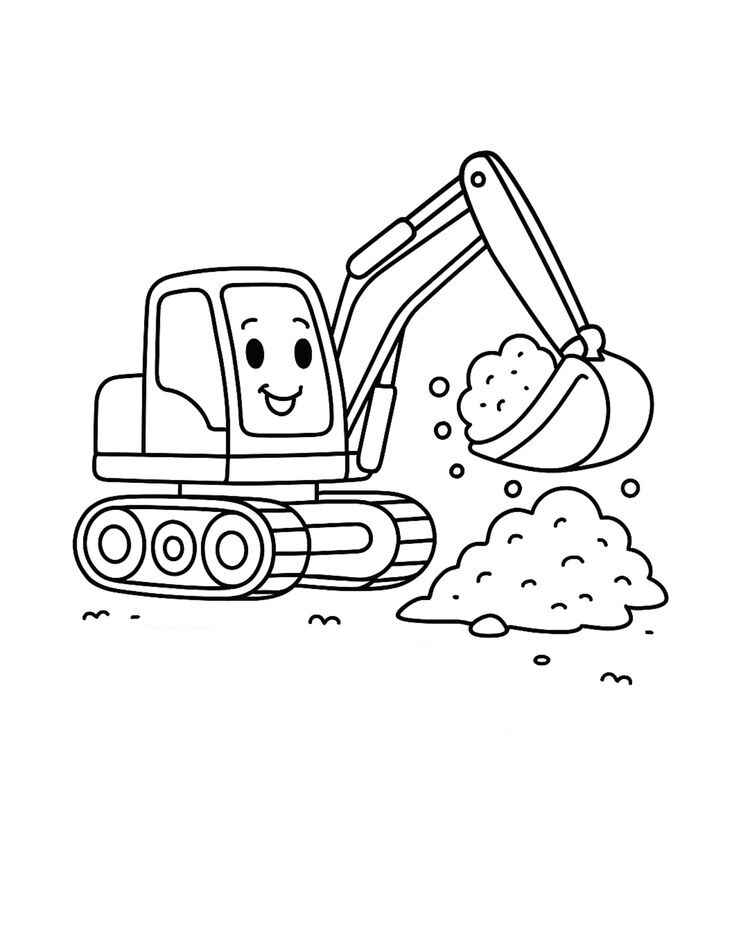 Bagger Ausmalbilder 653