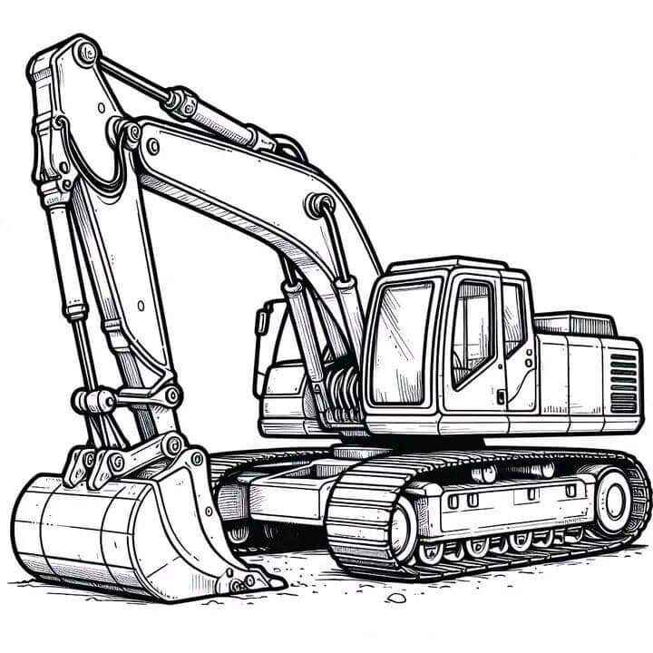 Bagger Ausmalbilder 665