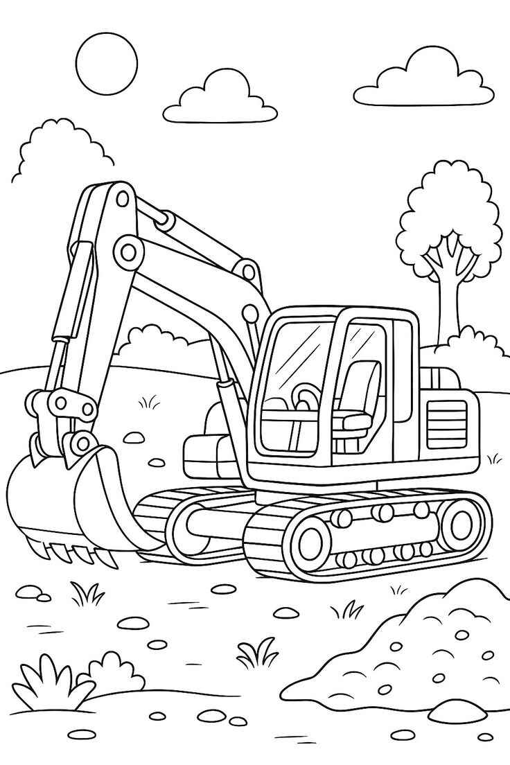 Bagger Ausmalbilder 674