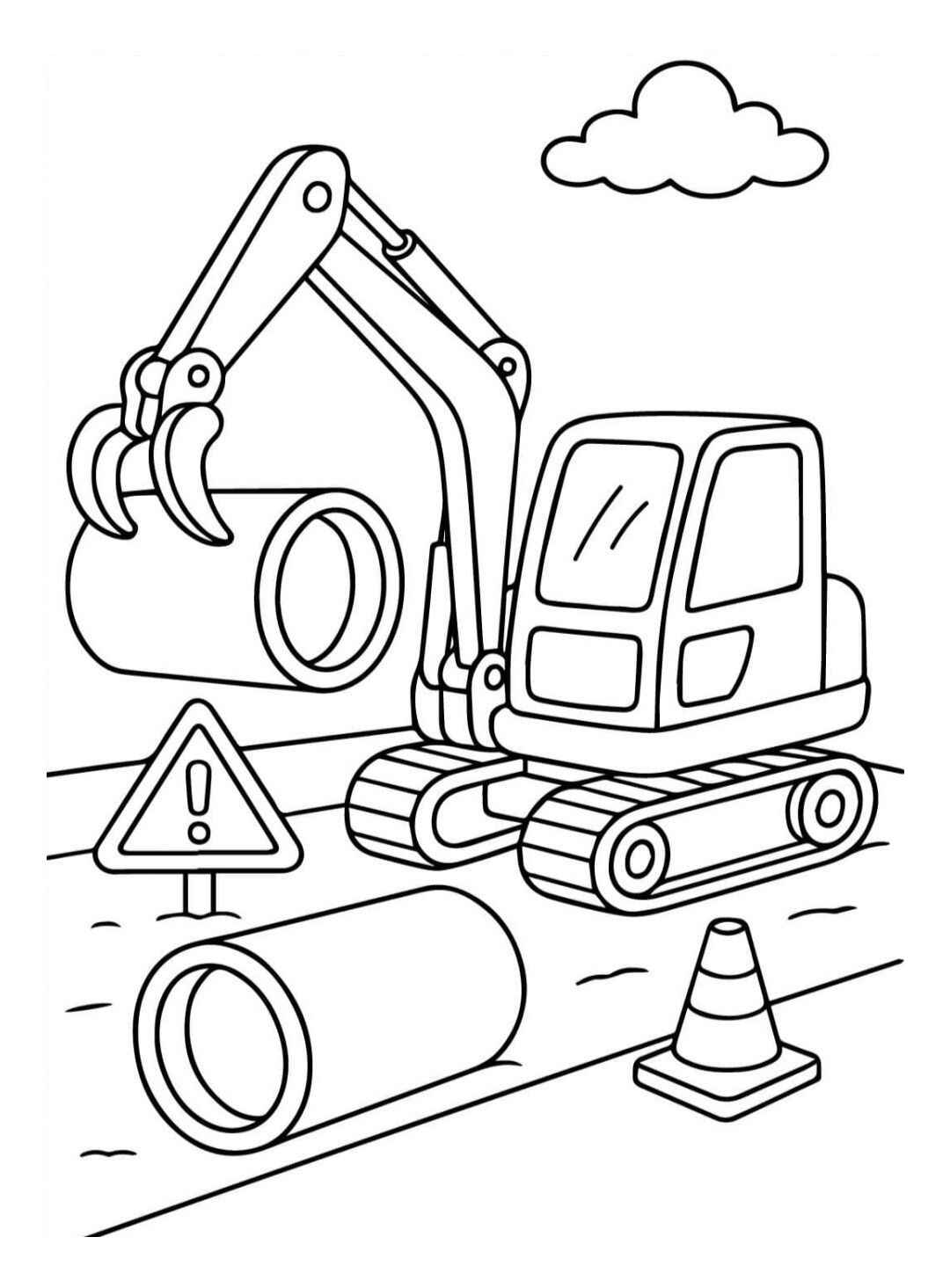 Bagger Ausmalbilder 840