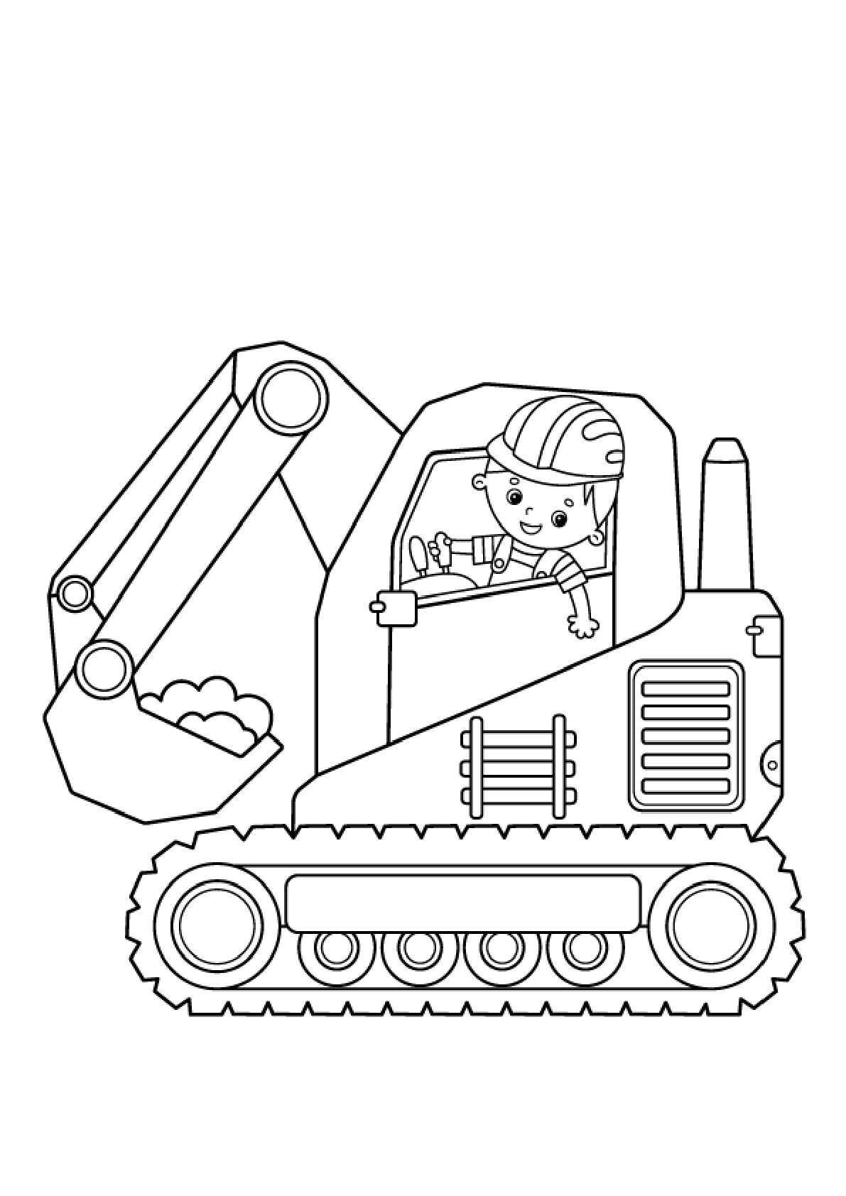Bagger Ausmalbilder 841