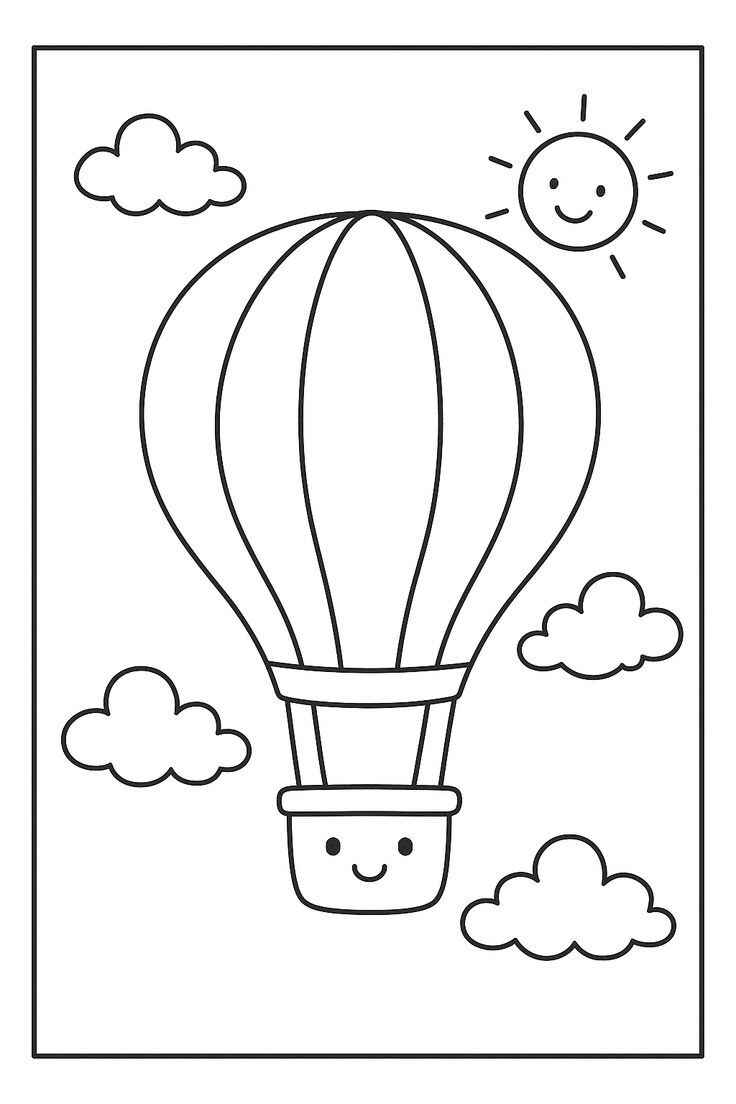 Ballon Ausmalbilder 737