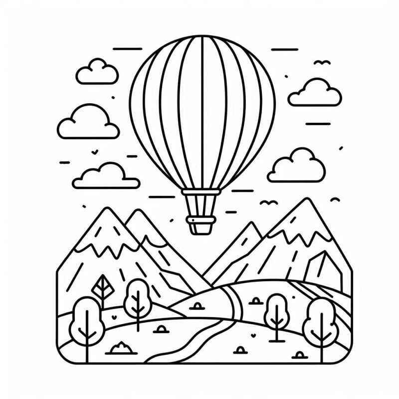 Ballon Ausmalbilder 877