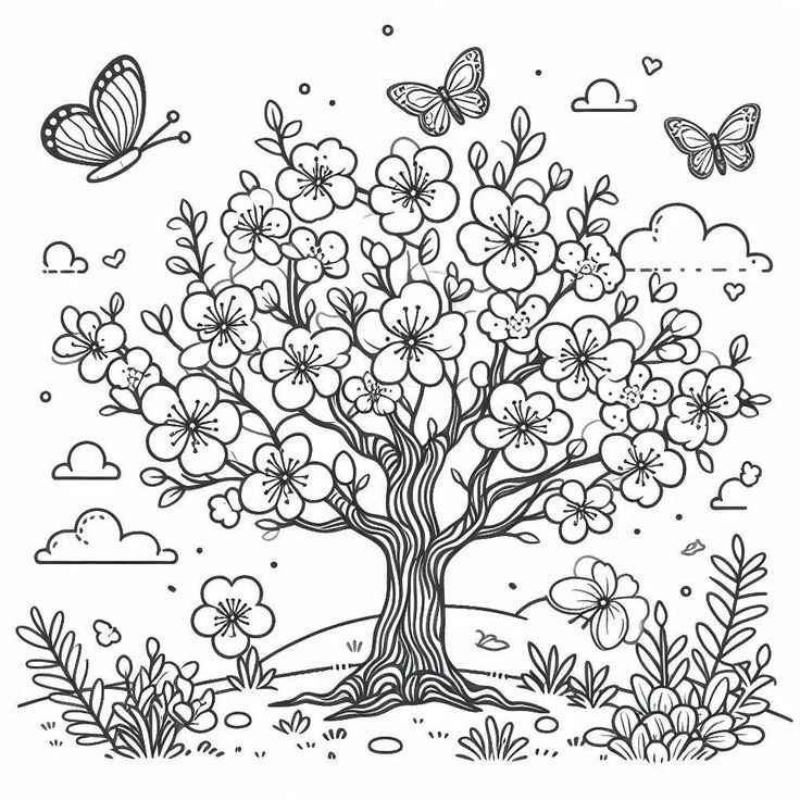 Bäume Ausmalbilder 427