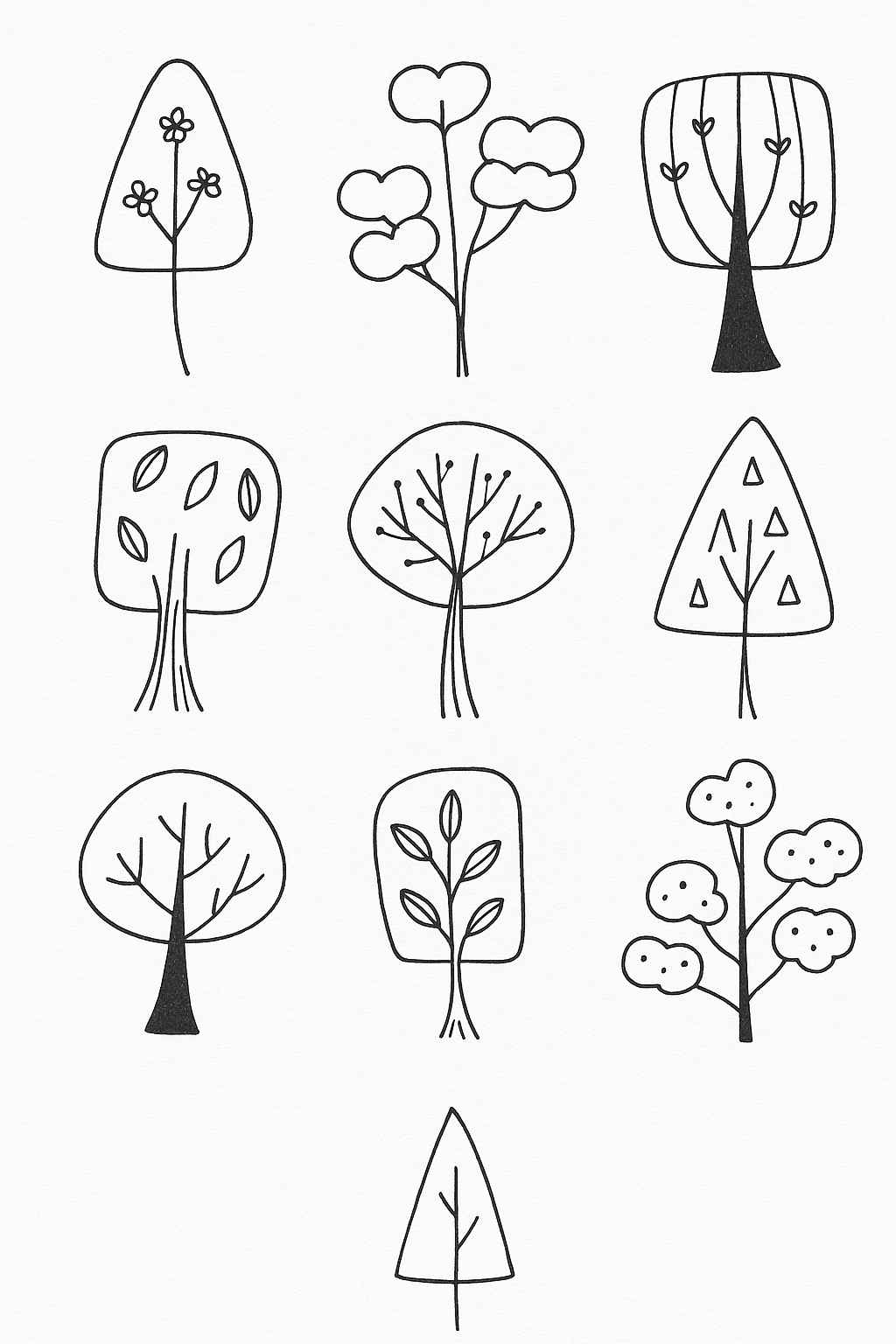 Bäume Ausmalbilder 682