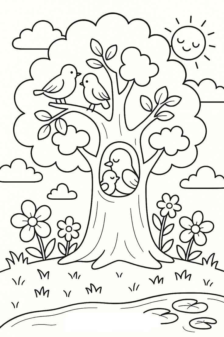 Bäume Ausmalbilder 831