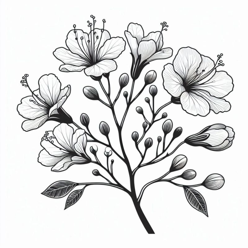 Blumen Ausmalbilder 051