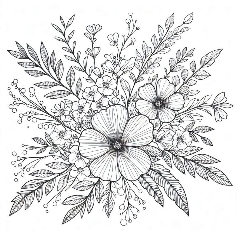 Blumen Ausmalbilder 215