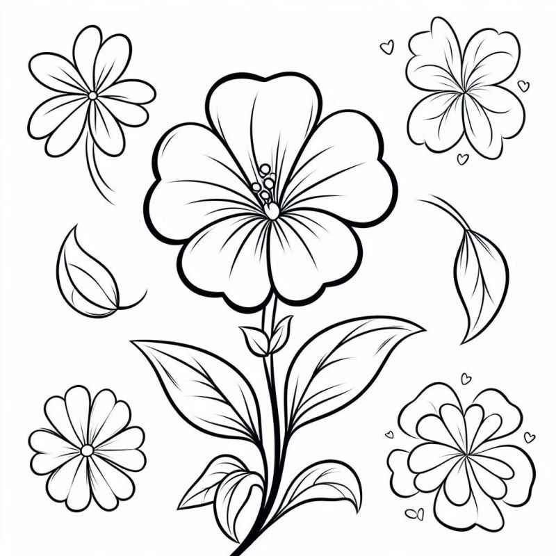 Blumen Ausmalbilder 350