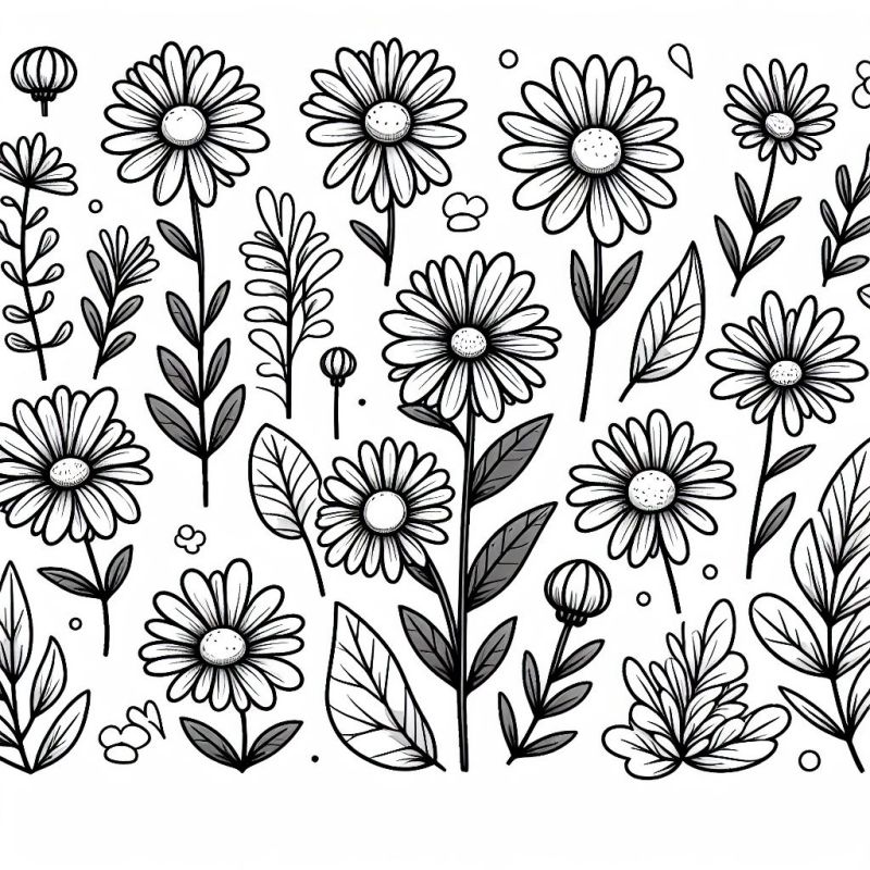 Blumen Ausmalbilder 670