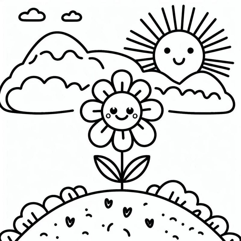 Blumen Ausmalbilder 808